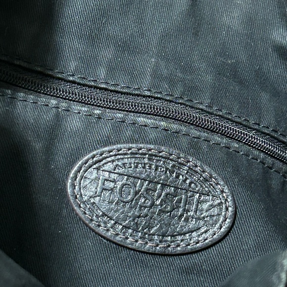 Fossil Karli Black Pebbled Leather Satchel/ Shoulder/Crossbody Large Bag - Picture 5 of 8